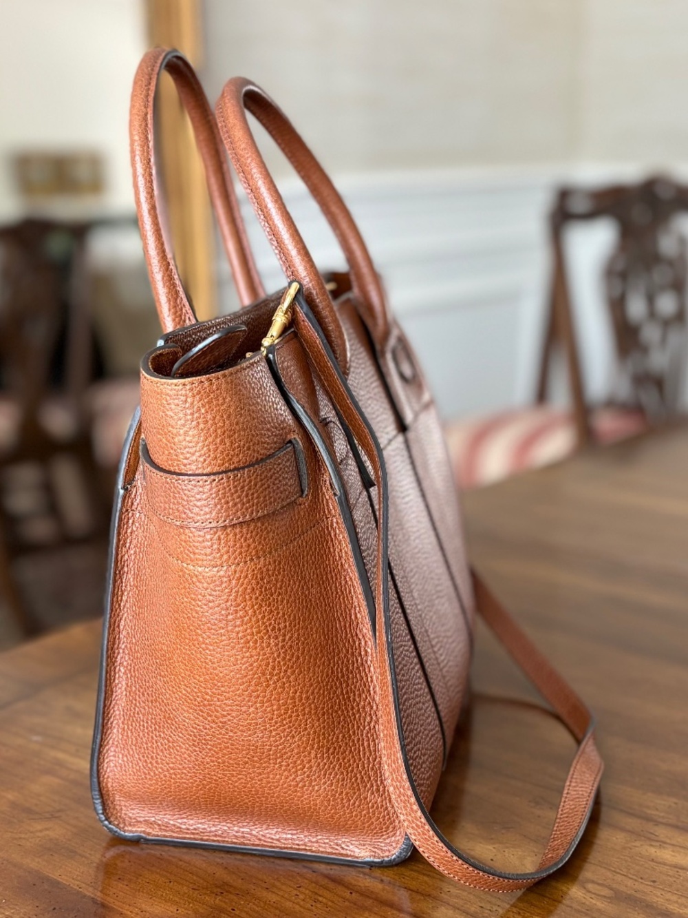 Mulberry Small Zipped Bayswater - Oak Classic Grain - Picture 3 of 6